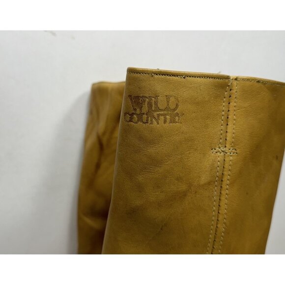 Vintage Wild Country Campus Boots Tall Marbled Leather Square Toe Men’s 9.5 D - Picture 4 of 10